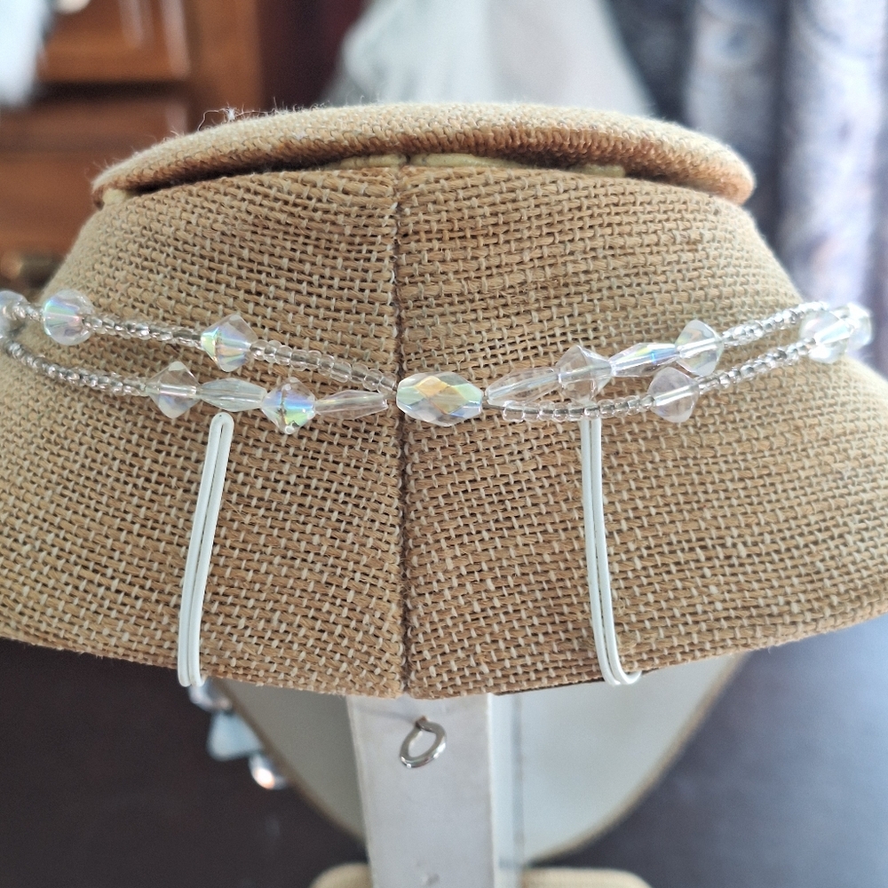 Blue Floral Statement Necklace - Picture 4 of 4